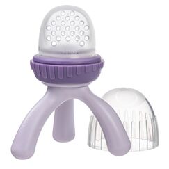b.box Silicone Fresh Food Feeder with Tripod Design and Cap, Color: Purple
