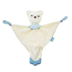Babyjem Sleeping Friend Teether 0+ Months, Color: Ecru & Blue