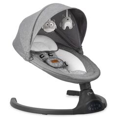MoMi Kenani Electric Baby Bouncer, Color: Dark Grey