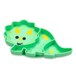 Melii Divided Silicone Suction Plate, Color: Green
