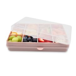Melii Snackle Food Container with Removable Divider 118 ml, Color: Dusty Pink