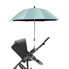 Teknum Universal Stroller Umbrella With Holder Clip Clamp 360° Rotatable Uv50+, Color: Green