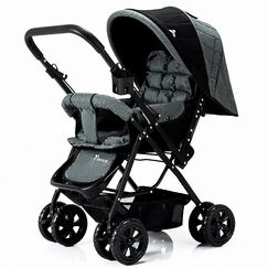 Teknum Look At Me Reversible Baby Stroller 0–36 Months Up To 15Kg, Color: Grey