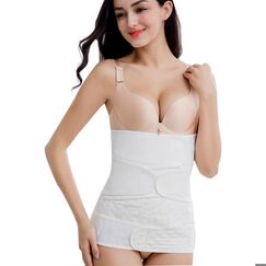 Sunveno Breathable Postpartum Abdominal Belt, Color: White, Maternity Size: XL