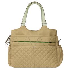Sunveno Fashion Diaper Bag 17.7L With 15 Pockets And Shoulder Strap, Color: Beige