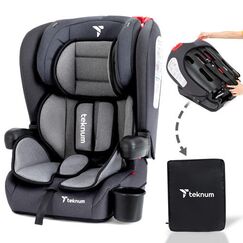 Teknum Pack And Go Car Seat Group 1/2/3 Foldable Portable 9Kg–36Kg, Color: Grey