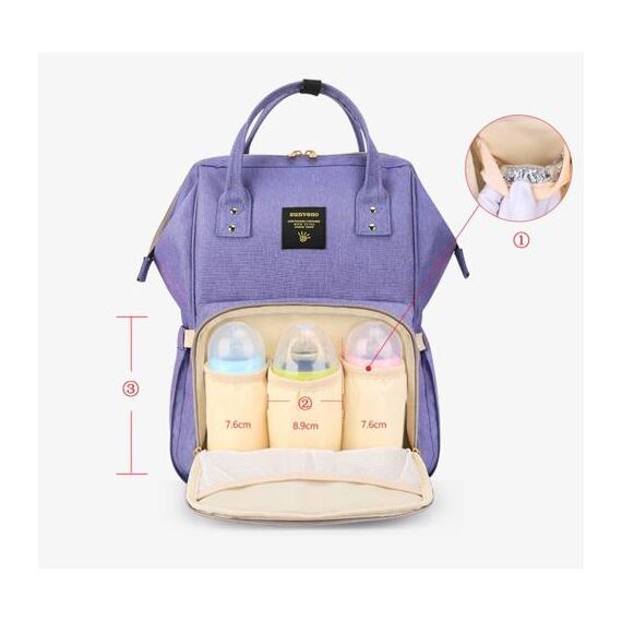 Sunveno Diaper Bag, Color: Blue Purple, 2 image