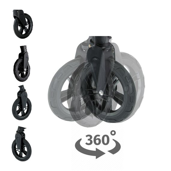 Teknum 3In1 Compacto Baby Stroller With Bassinet Air Cabin Friendly 0-36 Months, Color: Black, 13 image