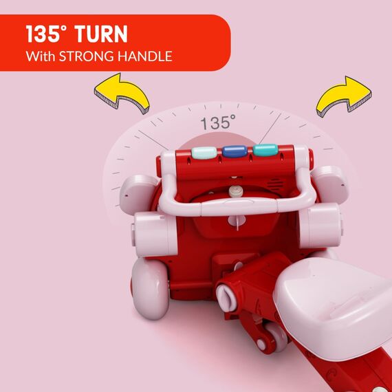 Teknum 3In1 Baby Walker Learning Table Game Panel With Musical Keyboard 6+ Months, Color: red, 7 image