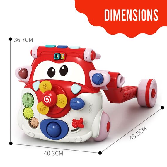 Teknum 3In1 Baby Walker Learning Table Game Panel With Musical Keyboard 6+ Months, Color: red, 14 image