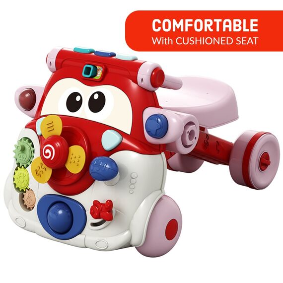 Teknum 3In1 Baby Walker Learning Table Game Panel With Musical Keyboard 6+ Months, Color: red, 9 image