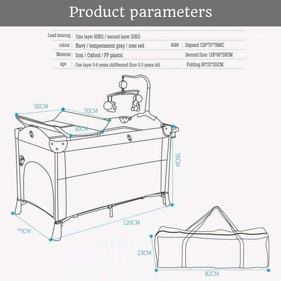 Teknum 4In1 Baby Bedside Co-Sleeper Bassinet Playpen With Rocker 0-3 Years 30Kg, Color: Black, 7 image