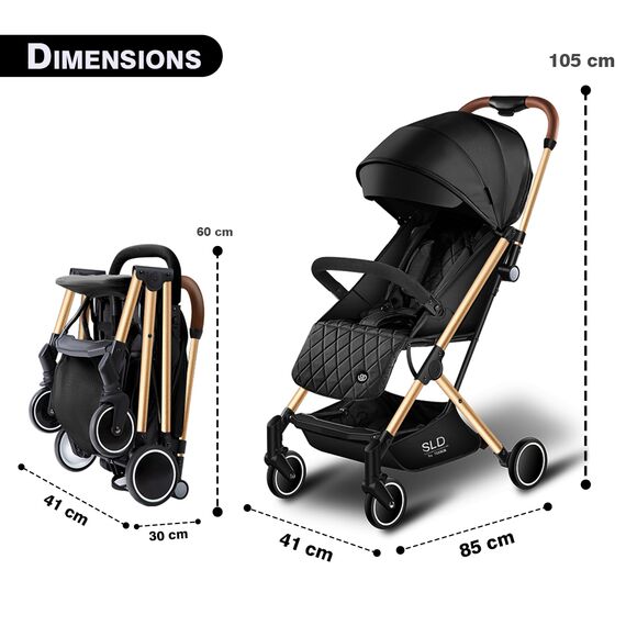 Teknum Travel Lite Stroller Sld Cabin Fold 0–4 Years Up To 22Kg, Color: Black, 22 image