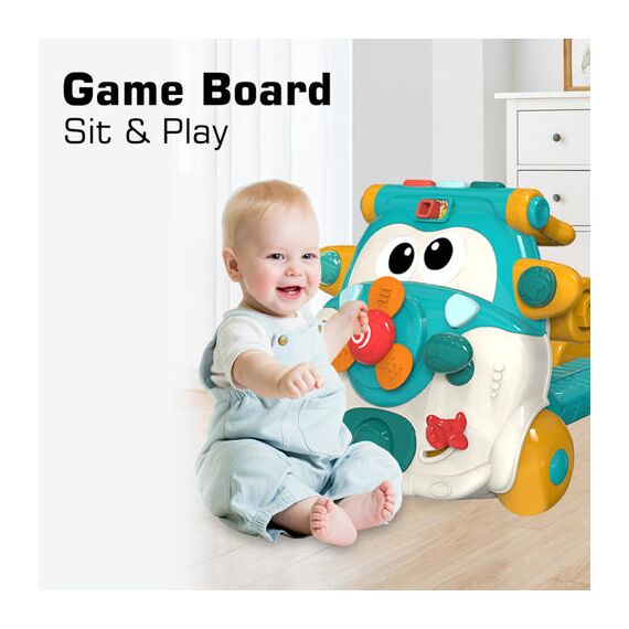 Teknum 3In1 Baby Walker Learning Table Game Panel With Musical Keyboard 6+ Months, Color: Green, 10 image