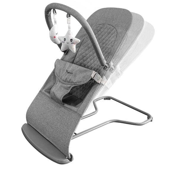 Teknum 3 Stage Baby Bouncer Recliner Seat 0-6 Months 9Kg, Color: Dark Grey, 5 image