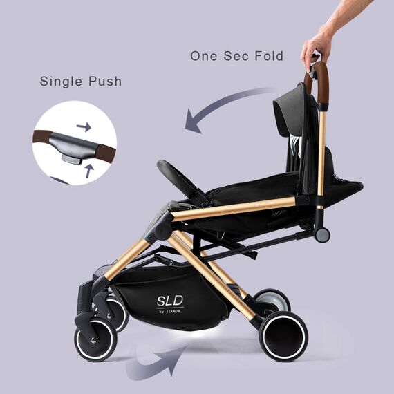 Teknum Travel Lite Stroller Sld Cabin Fold 0–4 Years Up To 22Kg, Color: Black, 10 image