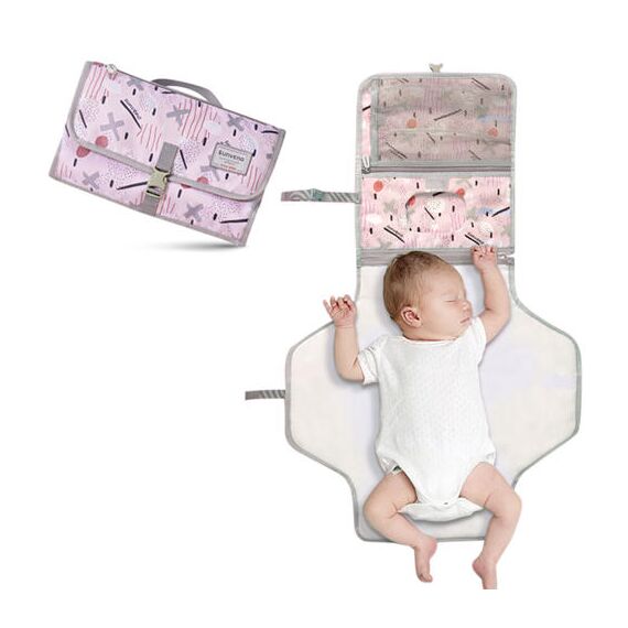 Sunveno Diaper Changing Pad Clutch Kit, Color: pink