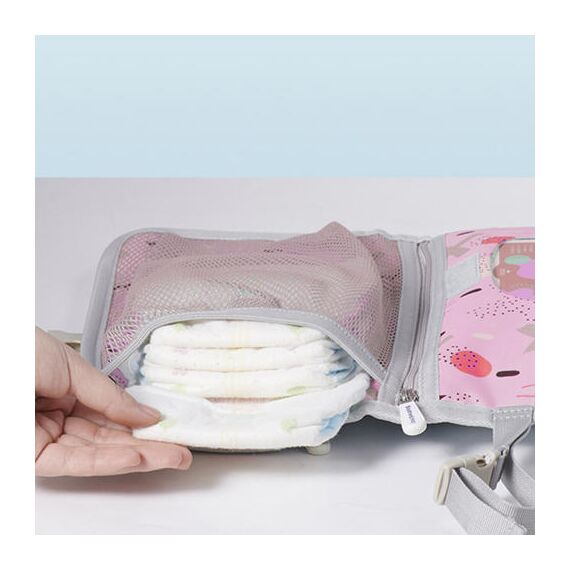 Sunveno Diaper Changing Pad Clutch Kit, Color: pink, 3 image