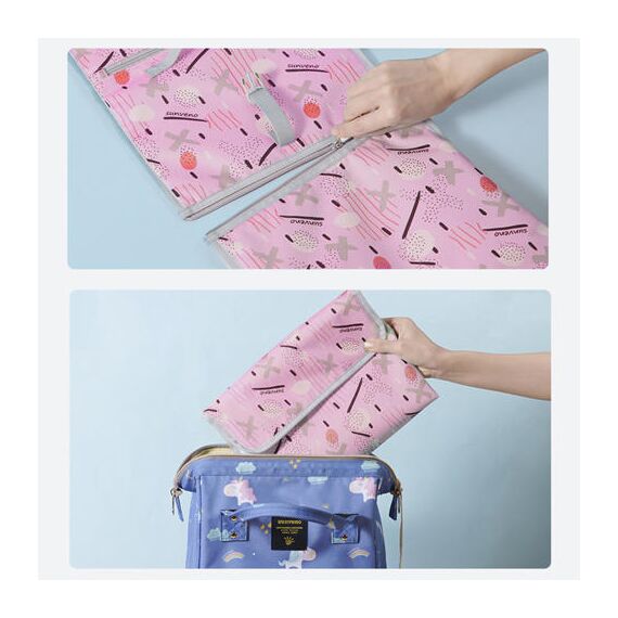 Sunveno Diaper Changing Pad Clutch Kit, Color: pink, 5 image