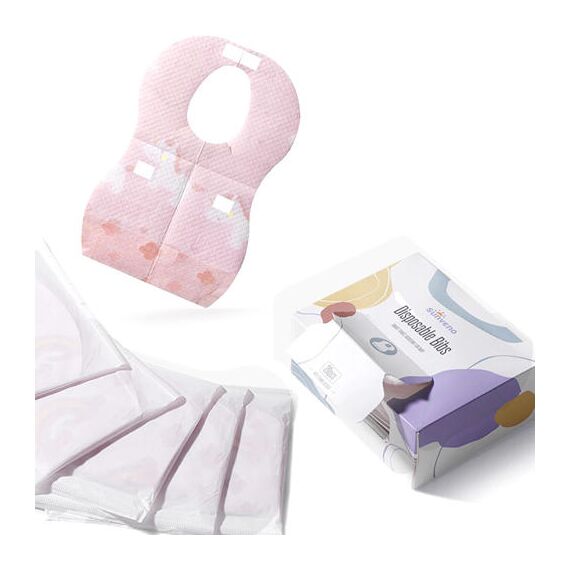 Sunveno Disposable Baby Bibs 20 Pcs, Color: pink