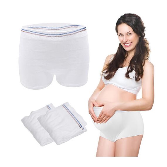 Sunveno Postpartum Mesh Underwear 2 Pieces, Color: White, Maternity Size: S, 5 image