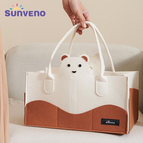 Sunveno Diaper Caddy Organizer, Color: Ivory, 12 image