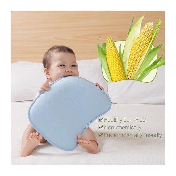 Sunveno Dupont Infant Head Shaper Pillow, Color: Blue, 4 image