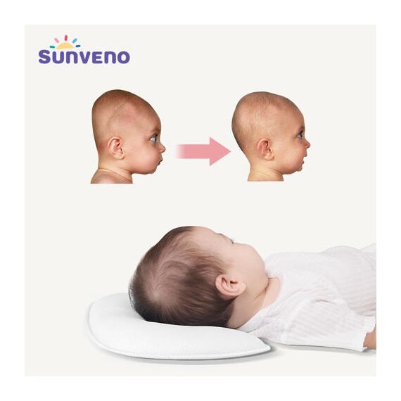 Sunveno Dupont Infant Head Shaper Pillow, Color: White, 3 image