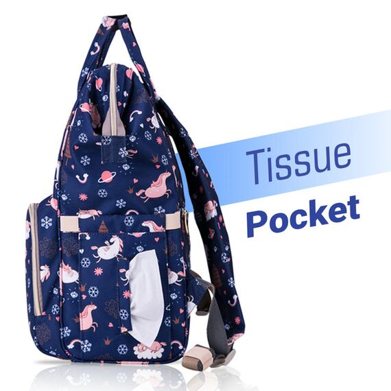 Sunveno Diaper Bag With Usb Charging Port And Changing Pad, Color: Blue, 5 image