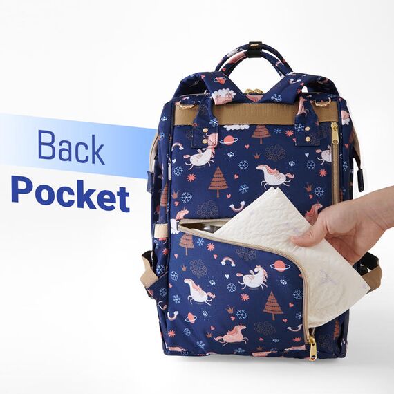 Sunveno Diaper Bag With Usb Charging Port And Changing Pad, Color: Blue, 8 image
