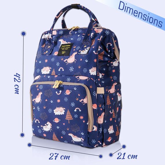 Sunveno Diaper Bag With Usb Charging Port And Changing Pad, Color: Blue, 11 image