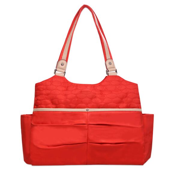 Sunveno Fashion Diaper Tote Bag 21.5L With 11 Pockets And Shoulder Strap, Color: Orange