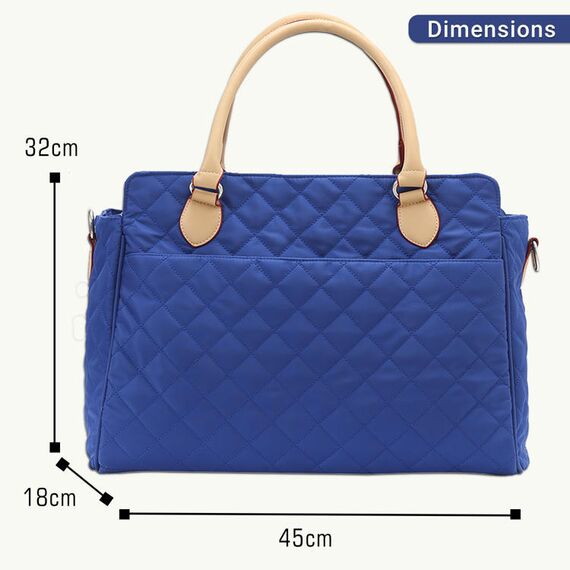 Sunveno Styler Fashion Diaper Bag 25.9L With 11 Pockets And Shoulder Strap, Color: Blue, 8 image