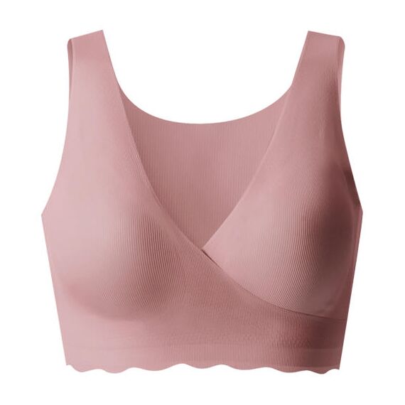 Sunveno Maternity Cross Fit Nursing & Sleep Bra, Color: Brown, Maternity Size: L, 2 image