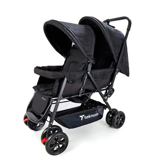 Teknum Double Baby Stroller Twin 6-36 Months 20Kg, Color: Black, 7 image