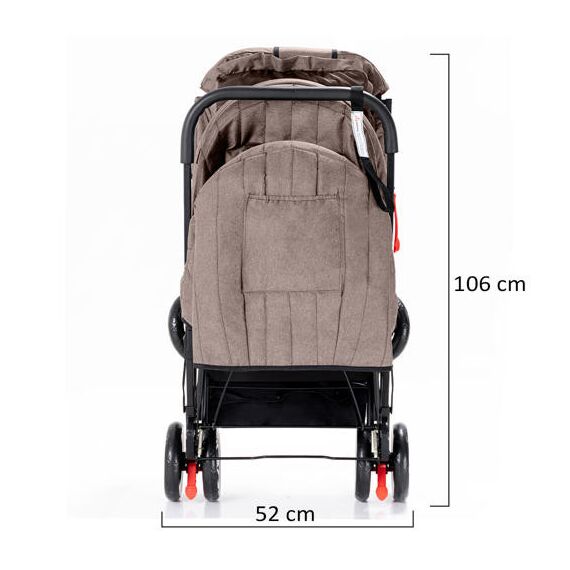 Teknum Double Baby Stroller Twin 6-36 Months 20Kg, Color: Khaki, 12 image