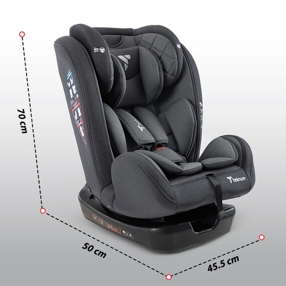 Teknum Evolve 2 Car Seat Group 0+/1/2/3 0–12 Years Up To 36Kg, Color: Grey, 12 image