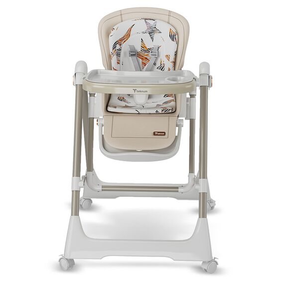 Teknum 5-In-1 Swing With High Chair Lockable Wheels 6–36 Months Up To 20Kg, Color: Ivory, 2 image