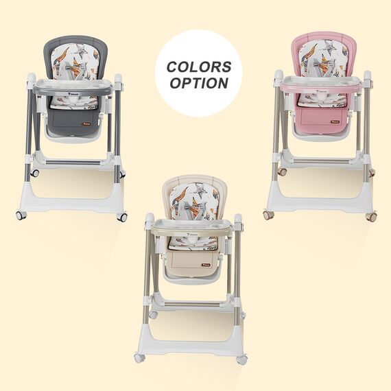Teknum 5-In-1 Swing With High Chair Lockable Wheels 6–36 Months Up To 20Kg, Color: Ivory, 8 image