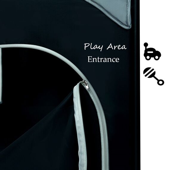 Teknum Astronaut Playard And Cot 2-In-1 With Bassinet 0–3 Years, Color: Grey & Black, 7 image