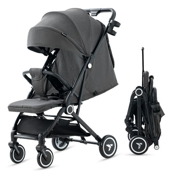 Teknum Travel Cabin Baby Stroller With Coffee Cup Holder 0–48 Months Up To 22Kg, Color: Slate Grey