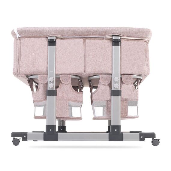 Teknum Twin Bed Side Fellow Crib 0–2 Years Up To 50Kg, Color: pink, 4 image