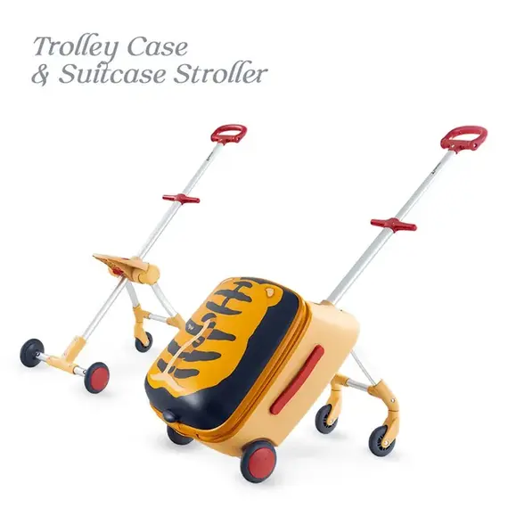 Teknum 3In1 Ride On Suitcase 34L 3+ Years Up To 70Kg, Color: Yellow Wave, 9 image