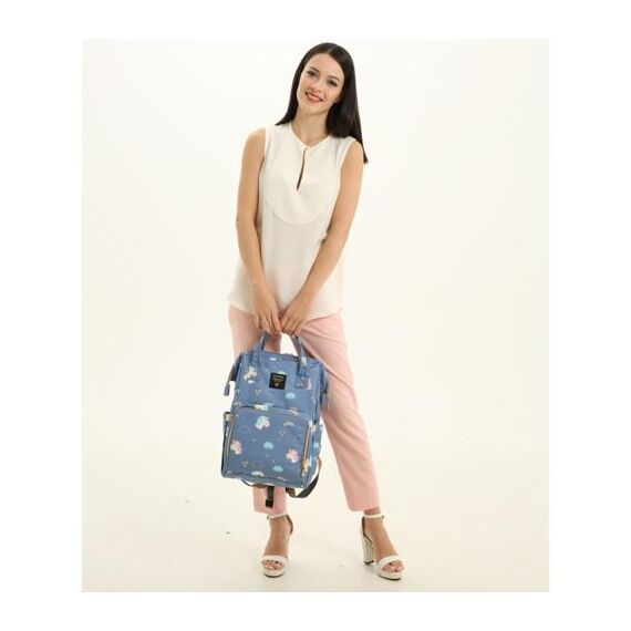 Sunveno Diaper Travel Kit With Usb Port And Changing Clutch 42X27X21Cm, Color: Blue, 9 image