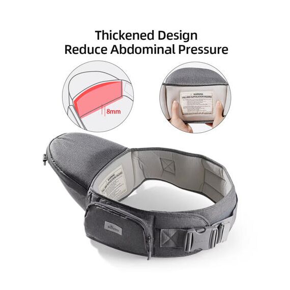 Sunveno Baby Carrier With Infant Hip Seat 0–36M – Grey, 5 image