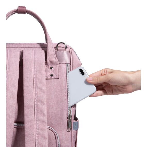 Sunveno Diaper Bag With Usb Port, Color: pink, 8 image