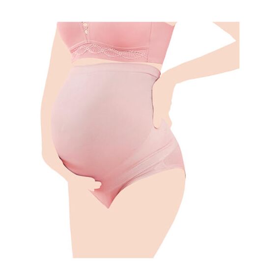 Sunveno High Waist Pregnancy Support Cotton Panties, Color: pink, Maternity Size: M, 3 image