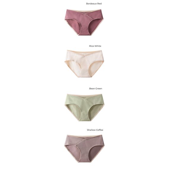 Sunveno Maternity Seamless Low Waist Briefs Set Of 5, Color: Multicolor, Maternity Size: XL, 4 image