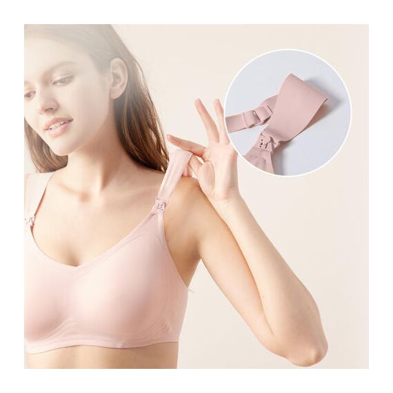 Sunveno Maternity Feeding Bra, Color: pink, Maternity Size: XL, 6 image