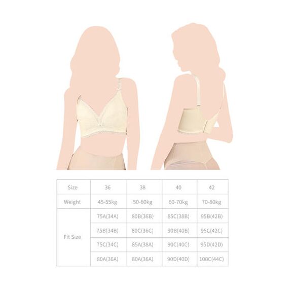 Sunveno Maternity Nursing Bra, Color: Skin, Maternity Size: 85B, 8 image